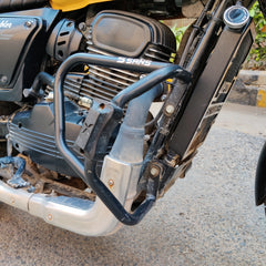 Cross Crash Guard with Delrin Sliders(Flat)Tripod leg guard/Crash Guard for Yezdi Scrambler and Jawa 42 Bobber