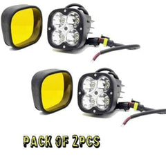 Universal HJG 4 LED CREE Auxiliary Fog Light for All Motorcycles with Yellow Cover , 60watt