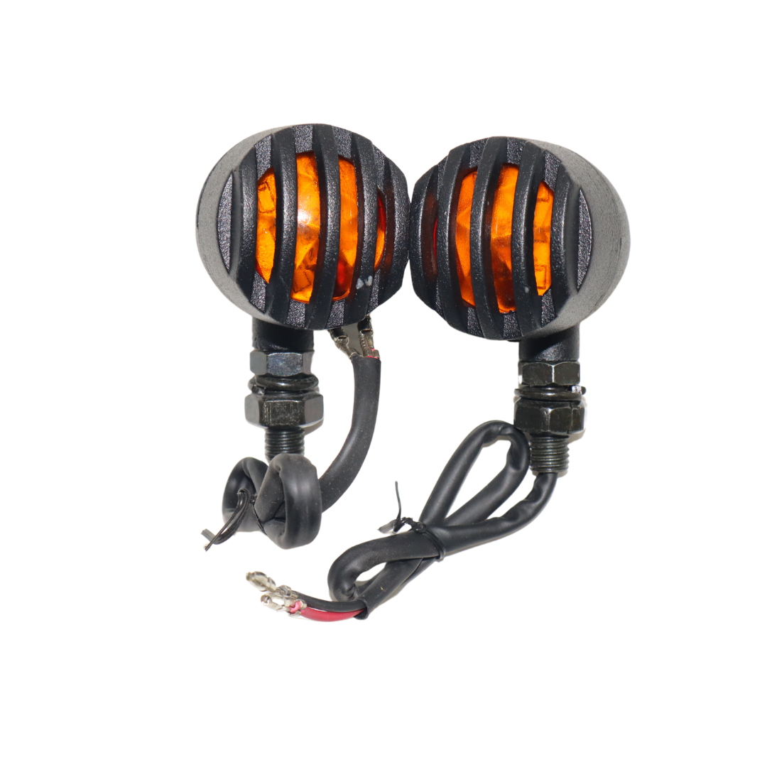 Aluminium Smoke Lens Amber Turn Signal Blinker Indicator Light For Bobber