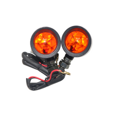 Aluminium Smoke Lens Amber Turn Signal Blinker Indicator Light For Bobber