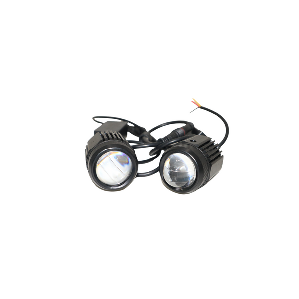 Premium-Mini Drive LED Fog Light Double Color for Car and Bikes (White & Yellow)